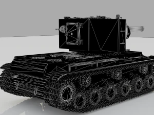 kv 2 soviet heavy tank 3D Model