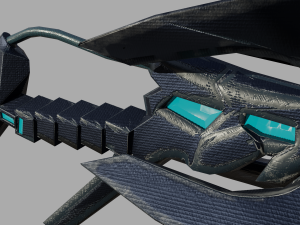 sci-fi spear low-poly 3Dモデル