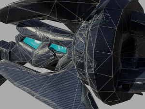 sci-fi spear low-poly 3D Model