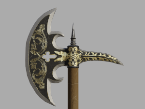 medieval fantasy axe 3D Model