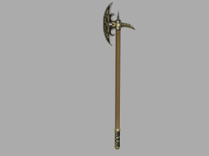 medieval fantasy axe 3D Model