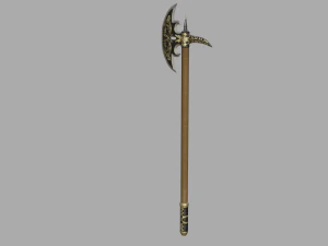 medieval fantasy axe 3D Model