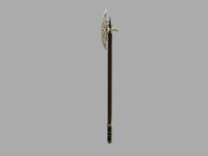 medieval fantasy axe 3D Model