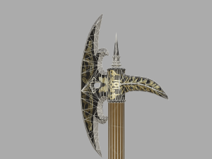 medieval fantasy axe 3D Model