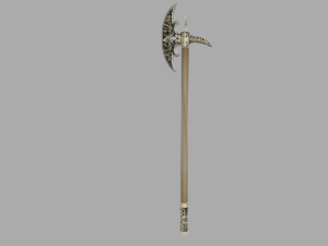 medieval fantasy axe 3D Model