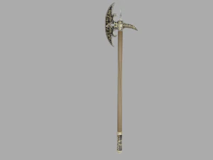 medieval fantasy axe 3D Model