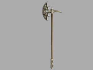medieval fantasy axe 3D Model