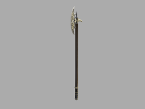 medieval fantasy axe 3D Model