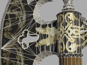 medieval fantasy axe 3D Model
