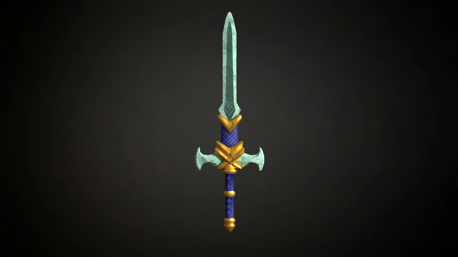 Medieval Fantasy Sword 3D Model .c4d .max .obj .3ds .fbx .stl .blend 