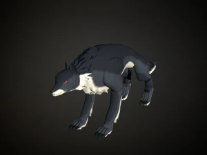 Roblox r6 wolf model Low-poly 3D Model