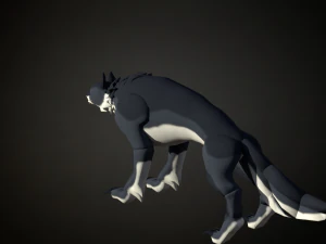 Roblox r6 wolf model Low-poly 3D Model