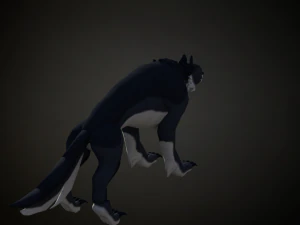 Roblox r6 wolf model Low-poly 3D Model