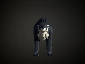 Roblox r6 wolf model Low-poly 3D Model