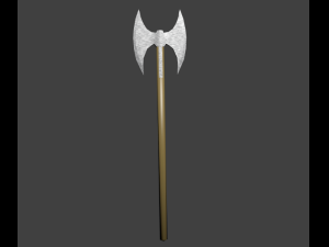 steel double sided axe 3D Модель