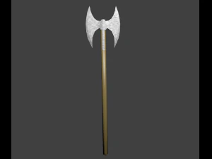 steel double sided axe 3D Model