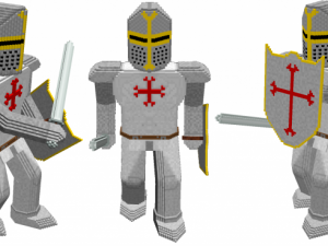 voxel templar knight Model 3D