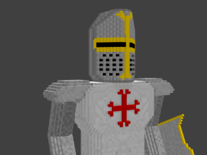 voxel templar knight 3D मॉडल
