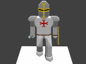 voxel templar knight 3D मॉडल