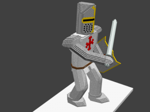 voxel templar knight 3D मॉडल