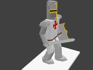 voxel templar knight 3D मॉडल