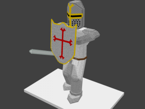 voxel templar knight 3D मॉडल