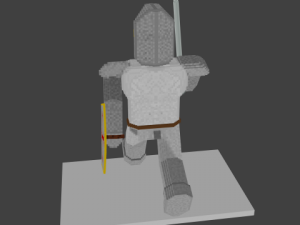 voxel templar knight 3D मॉडल