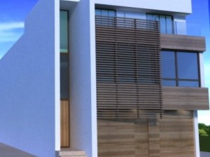 one fasade modern building 3D मॉडल