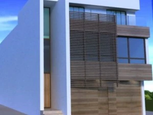 one fasade modern building 3D Model