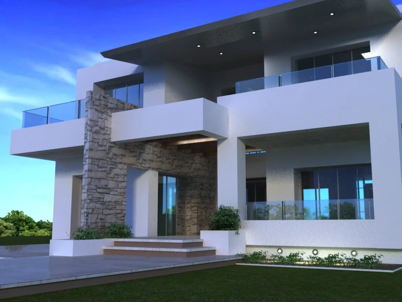 beautiful house 3D Model .c4d .max .obj .3ds .fbx .stl .blend 