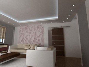 flat with modern living room Model 3D