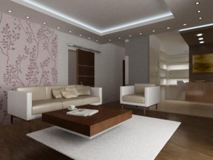 flat with modern living room Model 3D