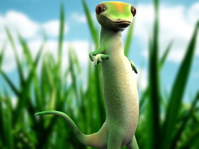 geico lizard 3D Model .c4d .max .obj .3ds .fbx .stl .blend 