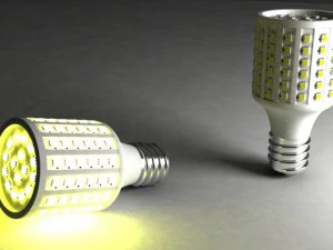 모델은 큰 전구를 주도했다 3D 모델