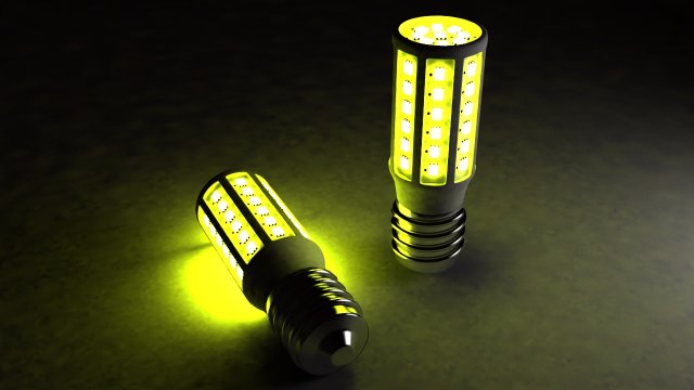 led medium light bulb 3D 模型 .c4d .max .obj .3ds .fbx .stl .blend