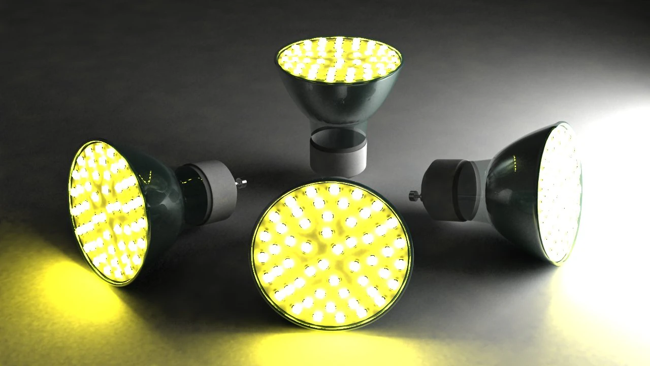led point light 3D Model .c4d .max .obj .3ds .fbx .stl .blend 