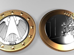 1 euro coin Modelo 3D