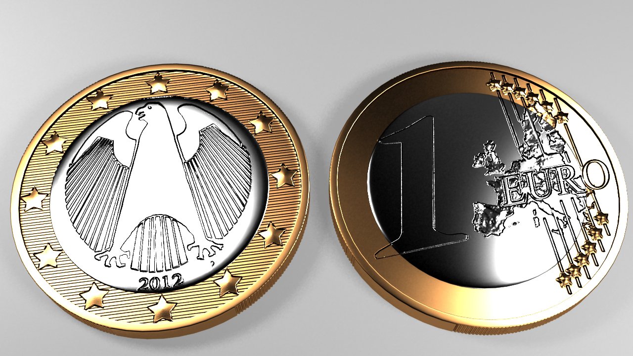1 Euro Coin 3d Model In Other 3dexport