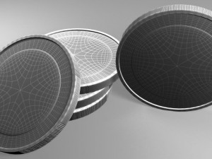 1 and 2 euro coins collection 3D Model