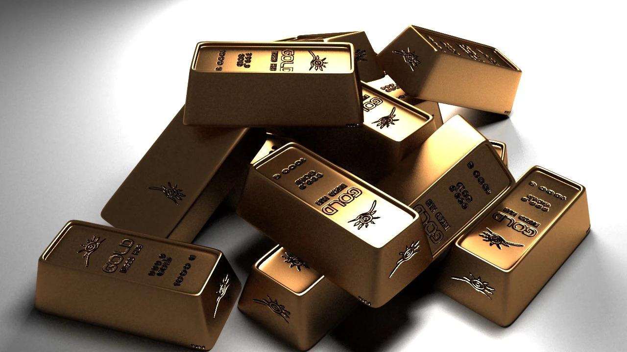 Goldbarren 1 kg 50 g 25 g Golderz 3D Modell .c4d .max .obj .3ds .fbx .stl .blend 