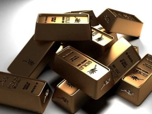 金条 1kg 50 g 25 g 金矿石 3D 模型