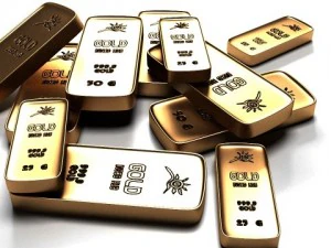 Goldbarren 1 kg 50 g 25 g Golderz 3D Modell