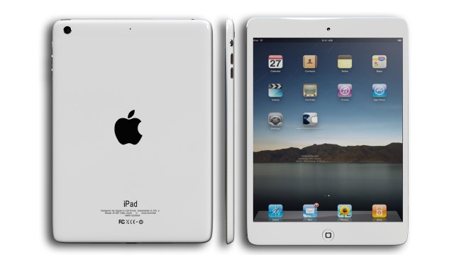 apple ipad mini 3D-Modell .c4d .max .obj .3ds .fbx .stl .blend 