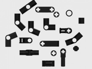 lego connectors Modello 3D