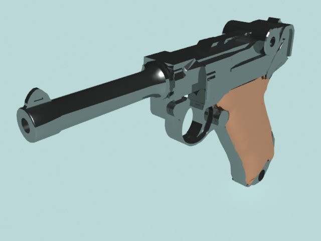 luger 3D 模型 .c4d .max .obj .3ds .fbx .stl .blend 