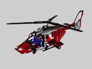 lego technic helipoter Modello 3D