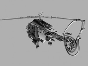 lego technic helipoter 3D 모델
