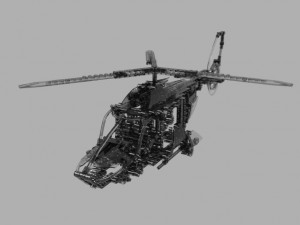 lego technic helipoter 3D 모델