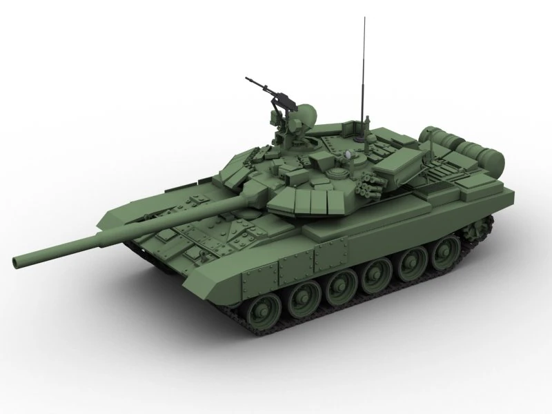 t 90 battle tank 3D Model .c4d .max .obj .3ds .fbx .stl .blend