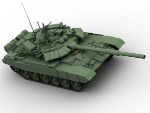 t 90 battle tank 3D Model